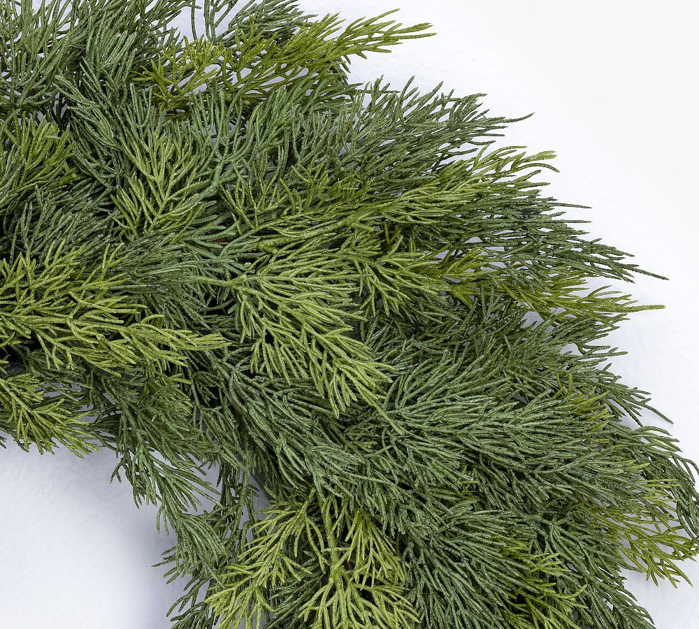 Faux Soft Cedar Wreath - 24 | Pottery Barn (US)