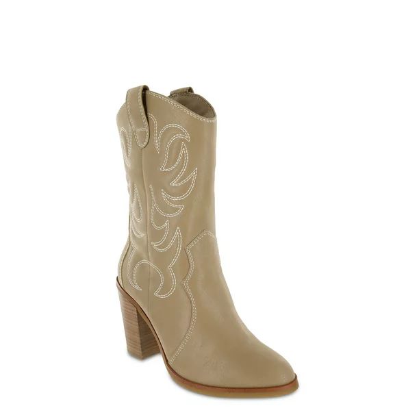 The Pioneer Woman Embroidered Mid-Calf Cowboy Boot, Women's | Walmart (US)