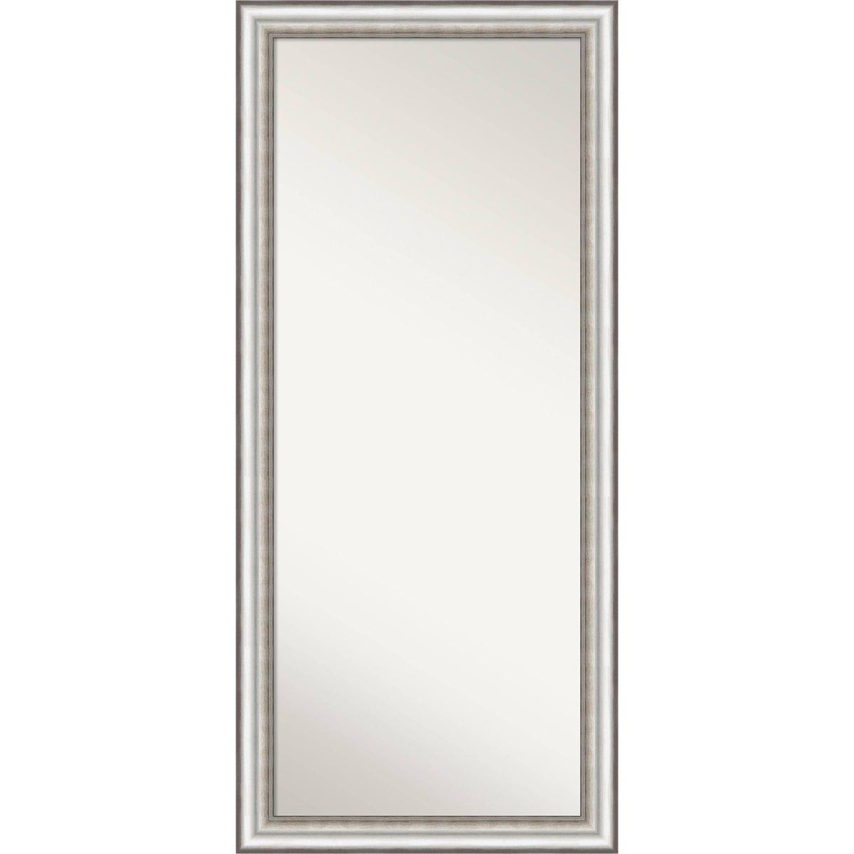 29" x 65" Non-Beveled Salon Silver Full Length Floor Leaner Mirror - Amanti Art | Target