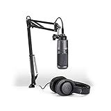 Audio-Technica AT2020USB+PK Vocal Microphone Pack for Streaming/Podcasting, Includes USB Mic w/Built | Amazon (US)
