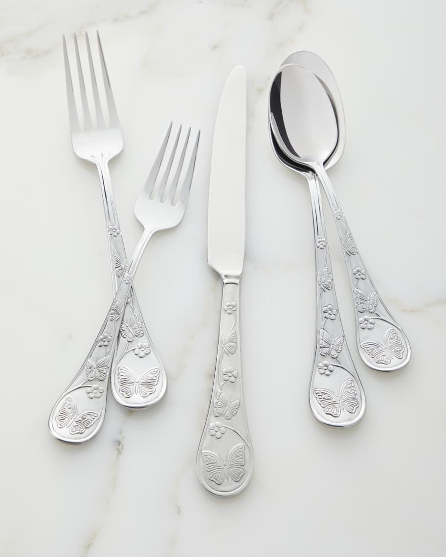 Godinger 20-Piece Stainless Steel Butterfly Flatware Set | Neiman Marcus