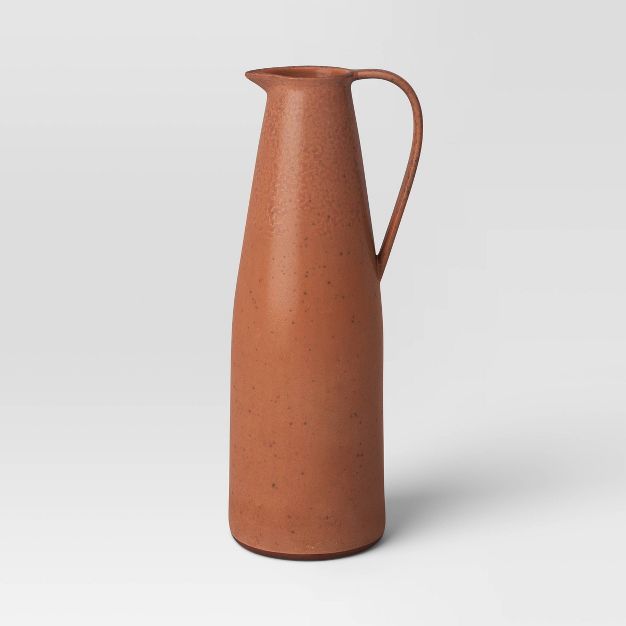 14&#34; Ceramic Harvest Handled Vase Rust - Threshold&#8482; | Target