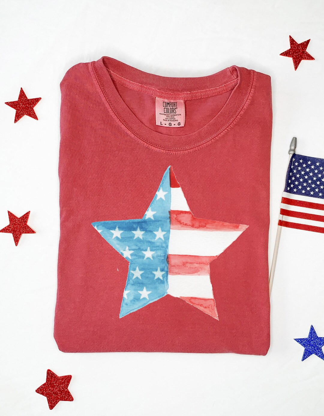 American Flag Star, 4th of July Shirt, Red White and Blue Tshirt, America, Usa, USA Shirt, Americ... | Etsy (US)