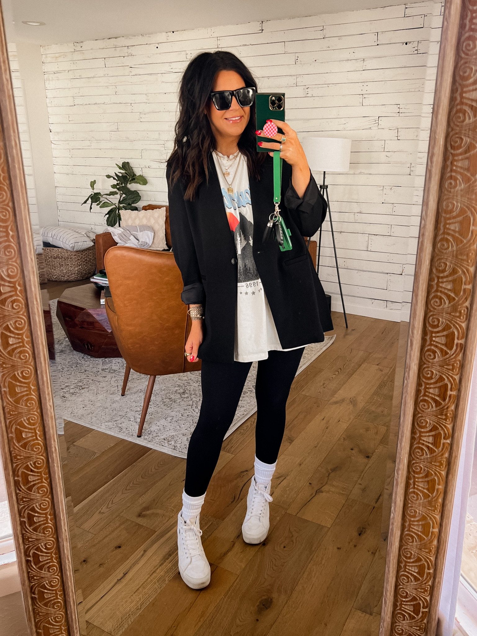 Casual shopping Outfit
Blazer style. 
Blazer: XL
TEE: XXL
LEGGINGS: Large
Sneakers: TTS


#LTKstyletip #LTKunder50 #LTKshoecrush