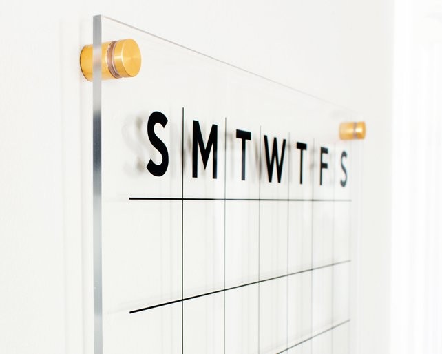 Clear Acrylic Minimalist Dry Erase Acrylic Calendar, Custom, dry erase family chic calendar, persona | Etsy (US)