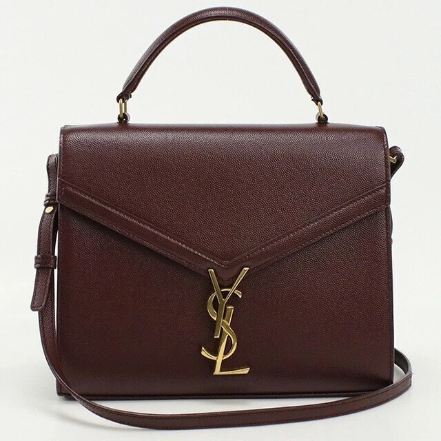 YVES SAINT LAURENT HANDBAG CASSANDRA TOP HANDLE MEDIUM LEATHER 578000 C/Purple  | eBay | eBay US