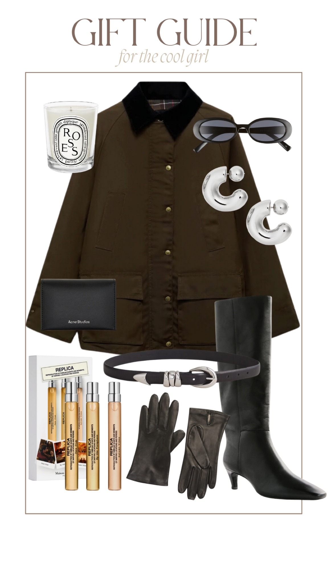 Gift guide for the cool girl



Barn jacket, leather gloves, woodsy fragrance, knee high boots, statement belt

#LTKHoliday #LTKGiftGuide #LTKStyleTip