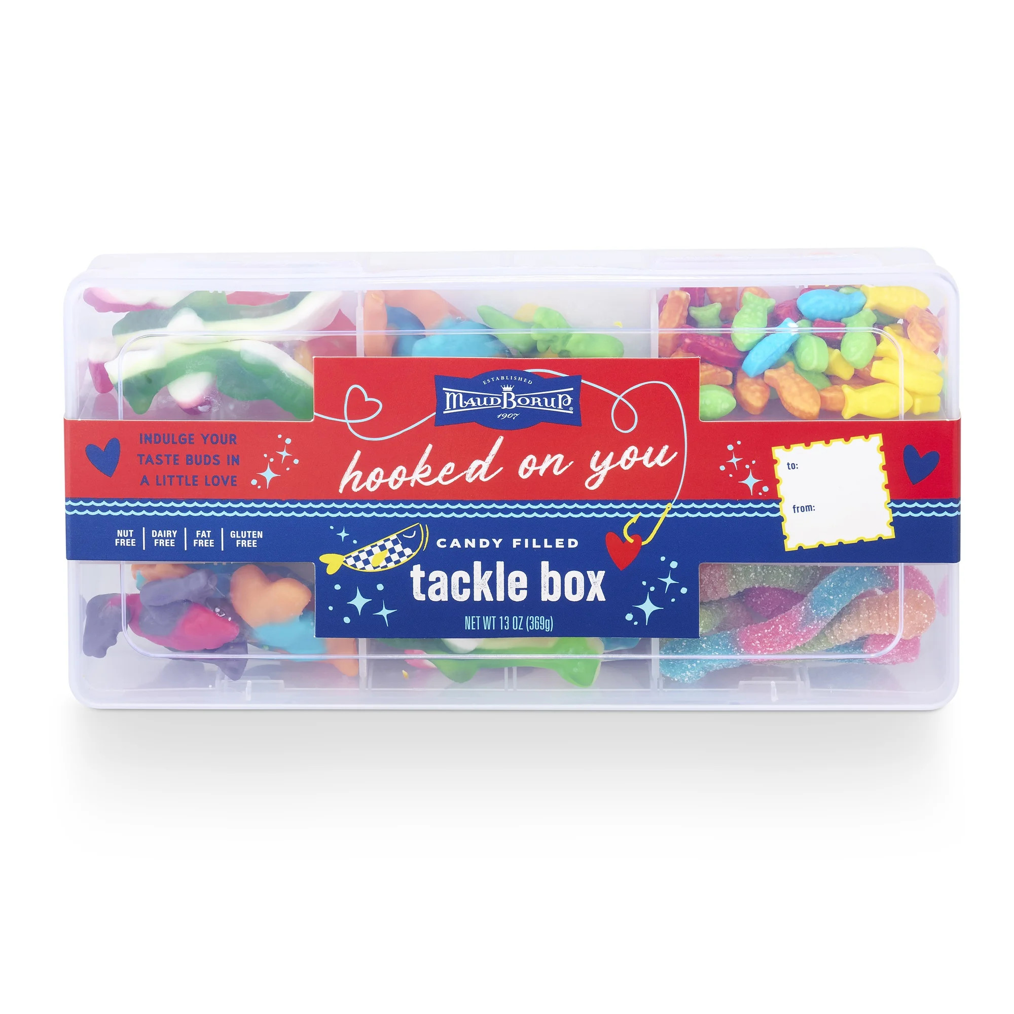 Maud Borup Hooked on You Candy Tackle Box, Assorted Fishing-Inspired Gummy & Dextrose Candies, 13... | Walmart (US)