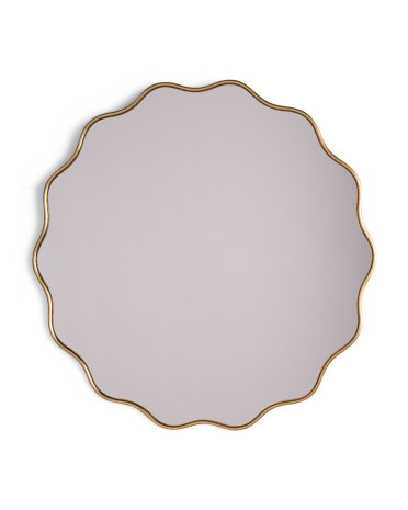 32in Round Scalloped Mirror | TJ Maxx