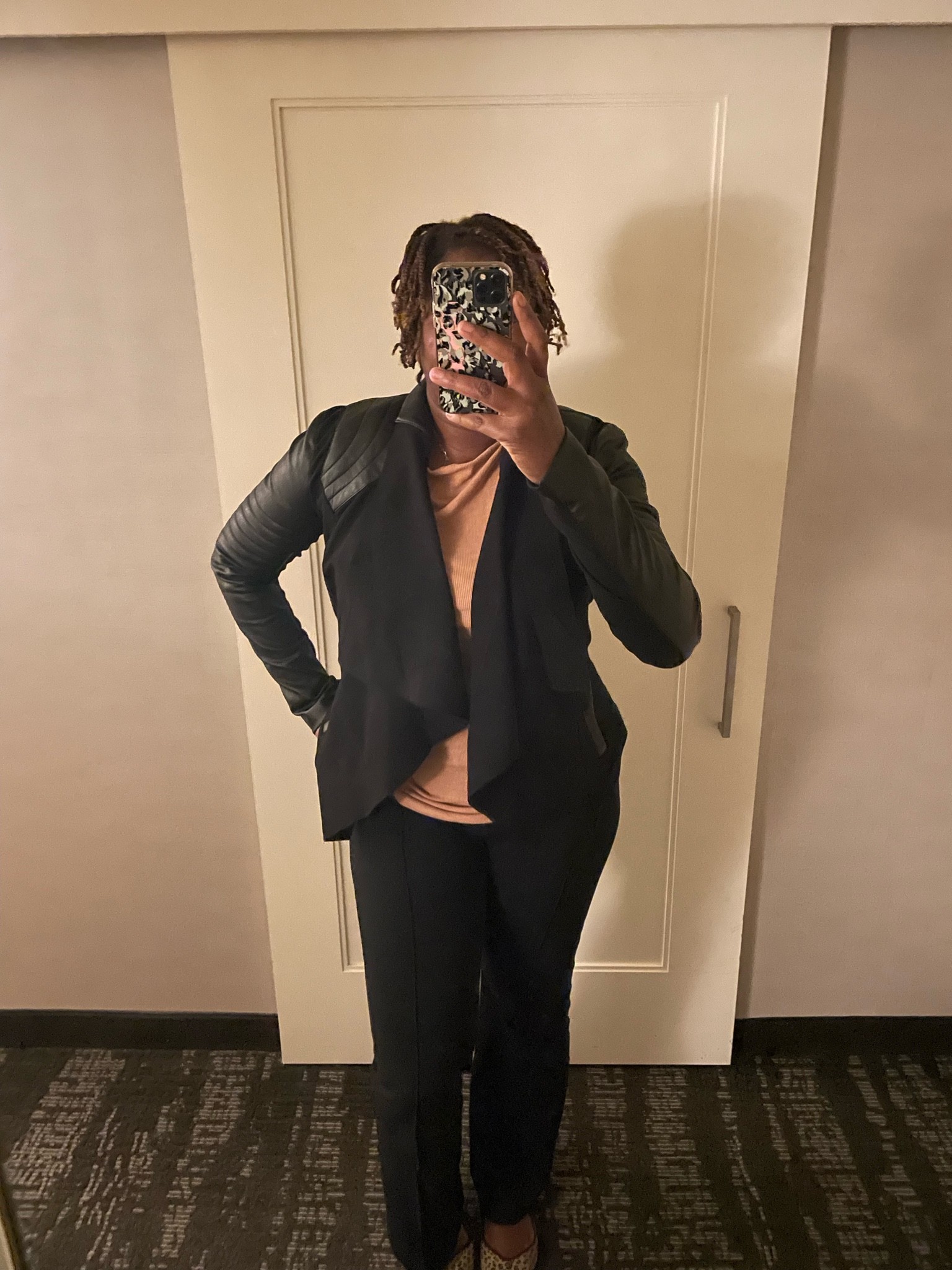 Black leather jacket from Blanc Noir - don’t mind if I do! 

I love this jacket to wear to work, but it also does well keeping me cozy on the plane! 

#LTKtravel #LTKworkwear #LTKunder50
