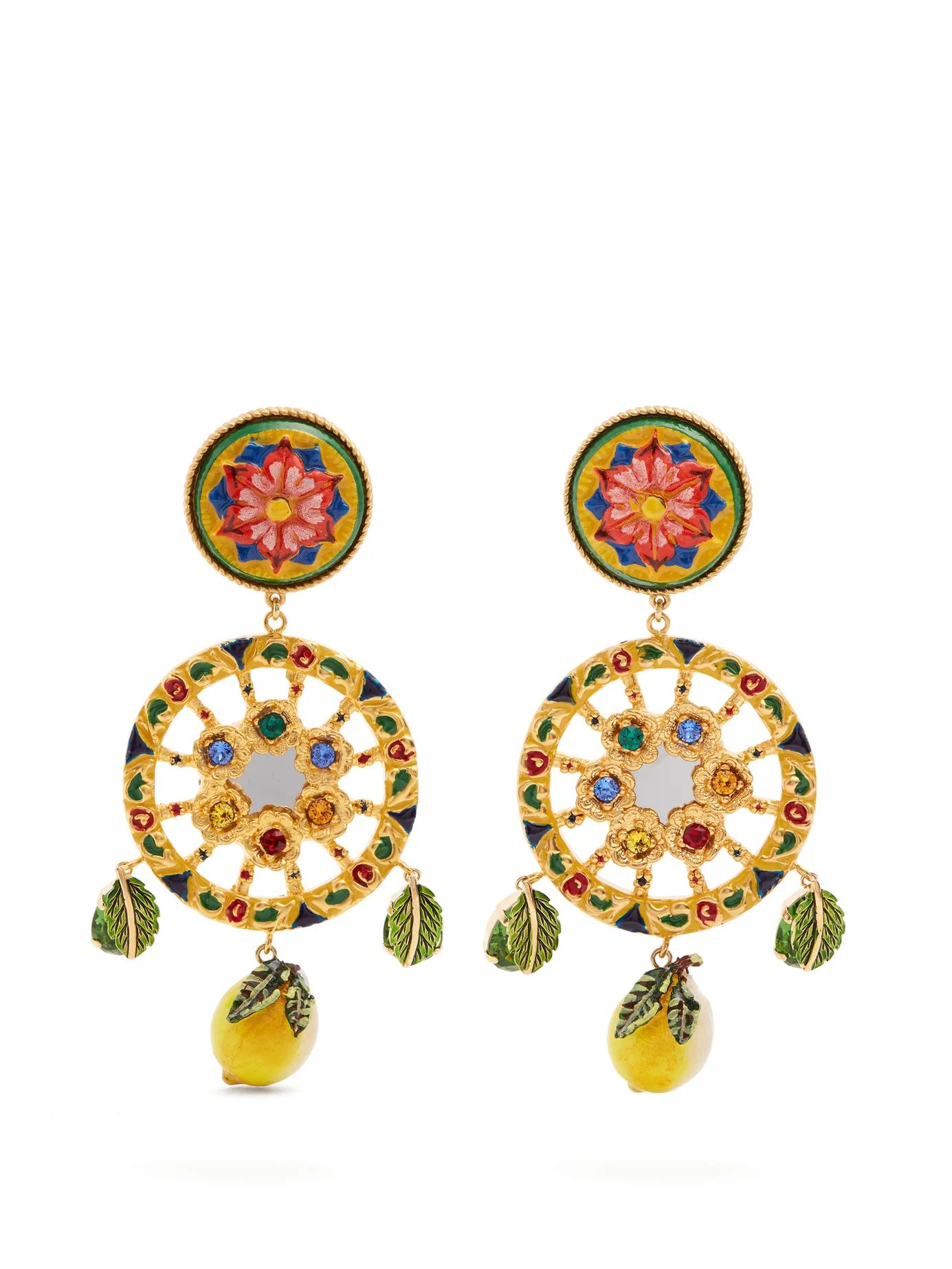 Crystal-embellished clip-on earrings | Matches (US)