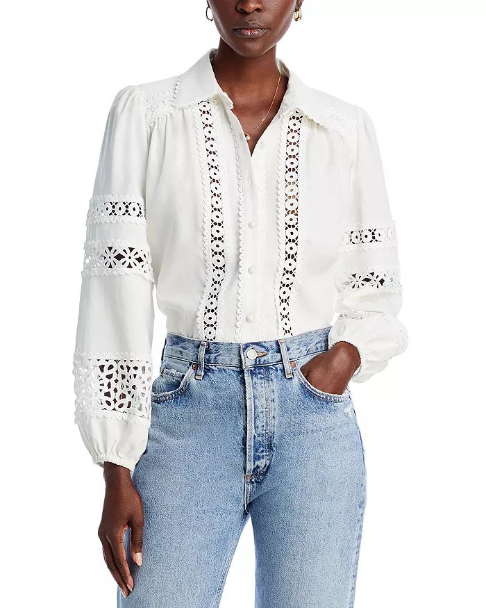 Lace Button Up Shirt - 100% Exclusive | Bloomingdale's (US)