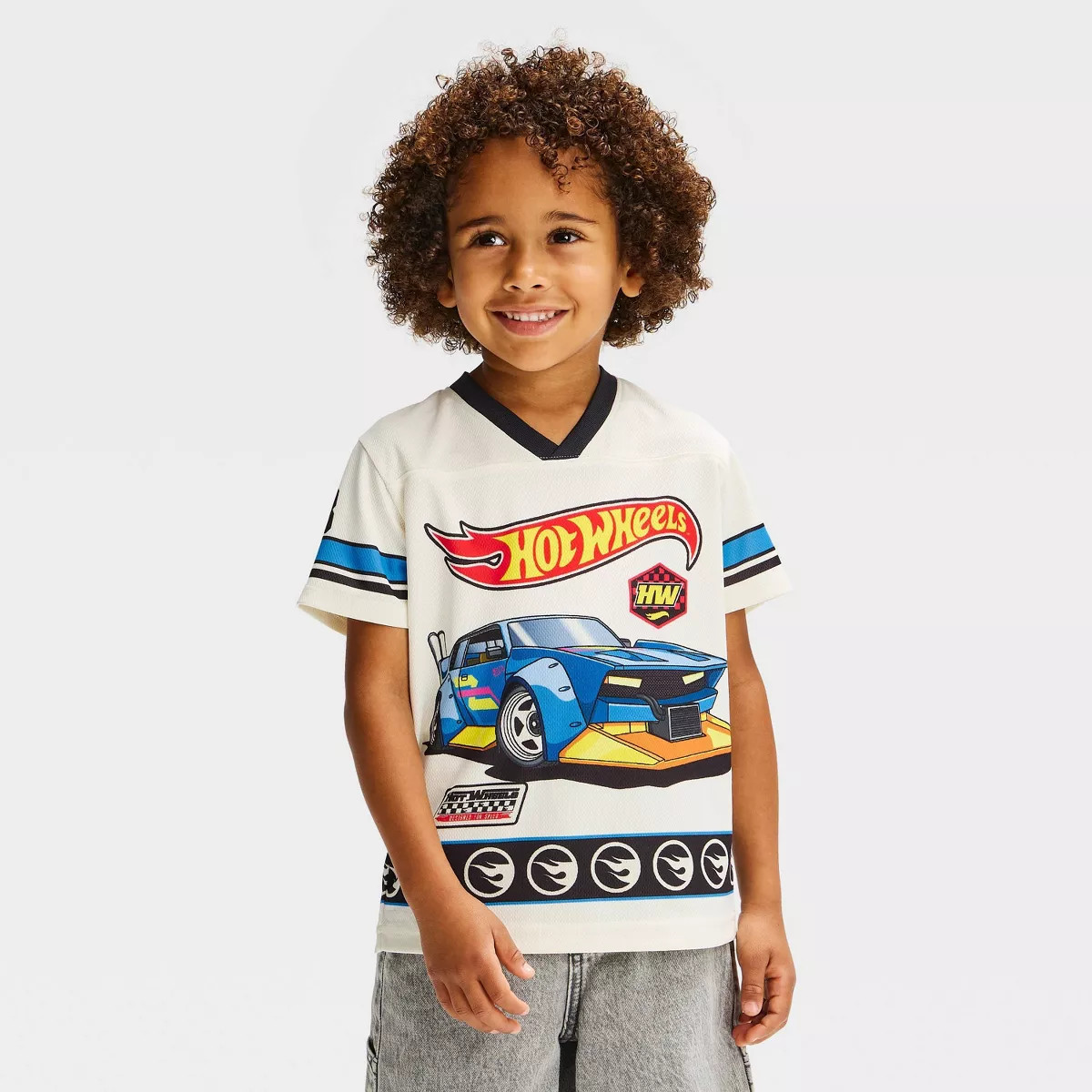 Toddler Boys' Hot Wheels Jersey - White 12M | Target