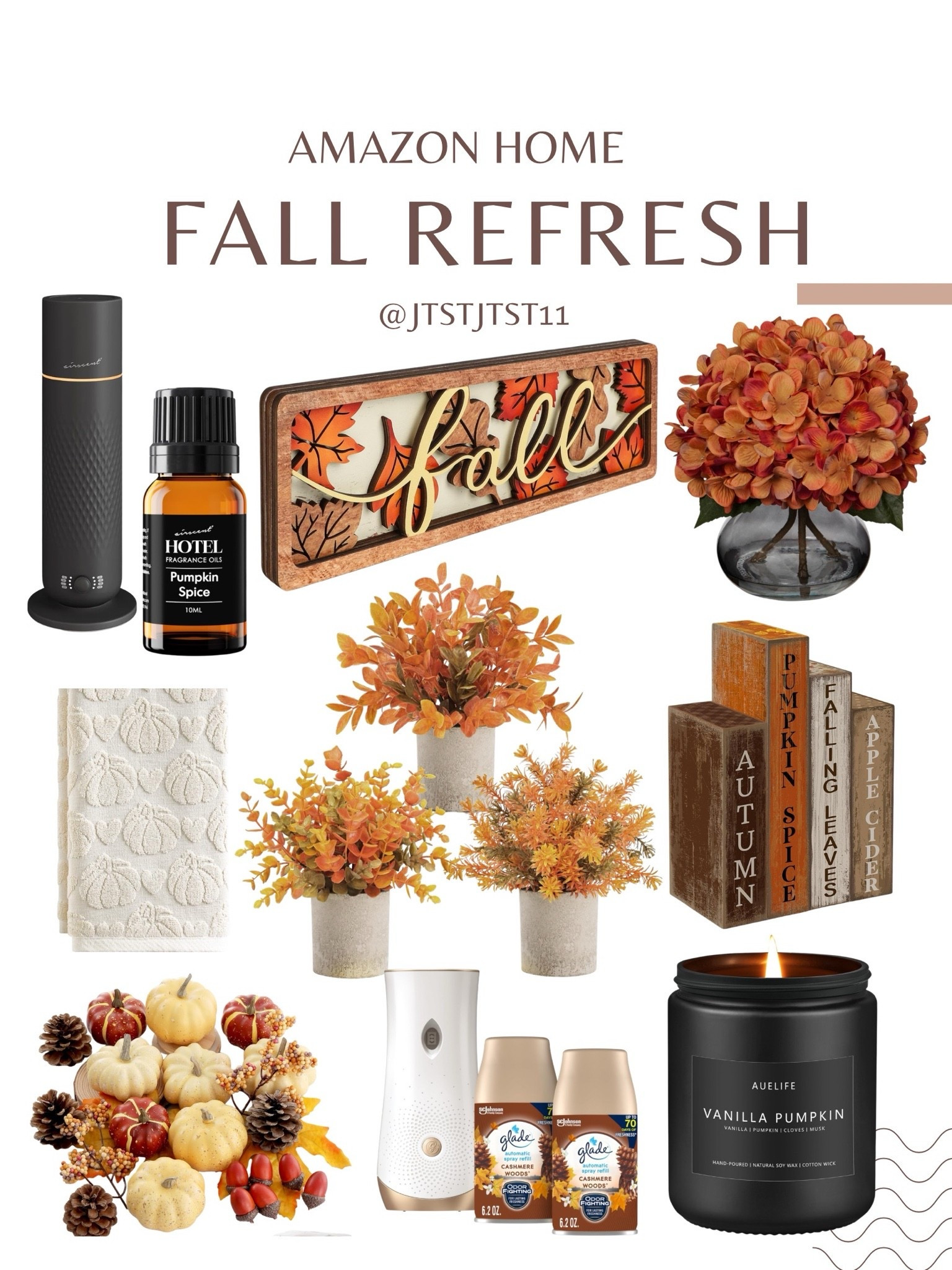 🍁Who else is looking forward to the fall weather and smells that come along with it! Definitely, I am. 

🍁Wanted to share some easy home decor ideas from Amazon that will make your home feel and smell Fall ready!!!

#LTKHome #LTKSeasonal #LTKstorytime