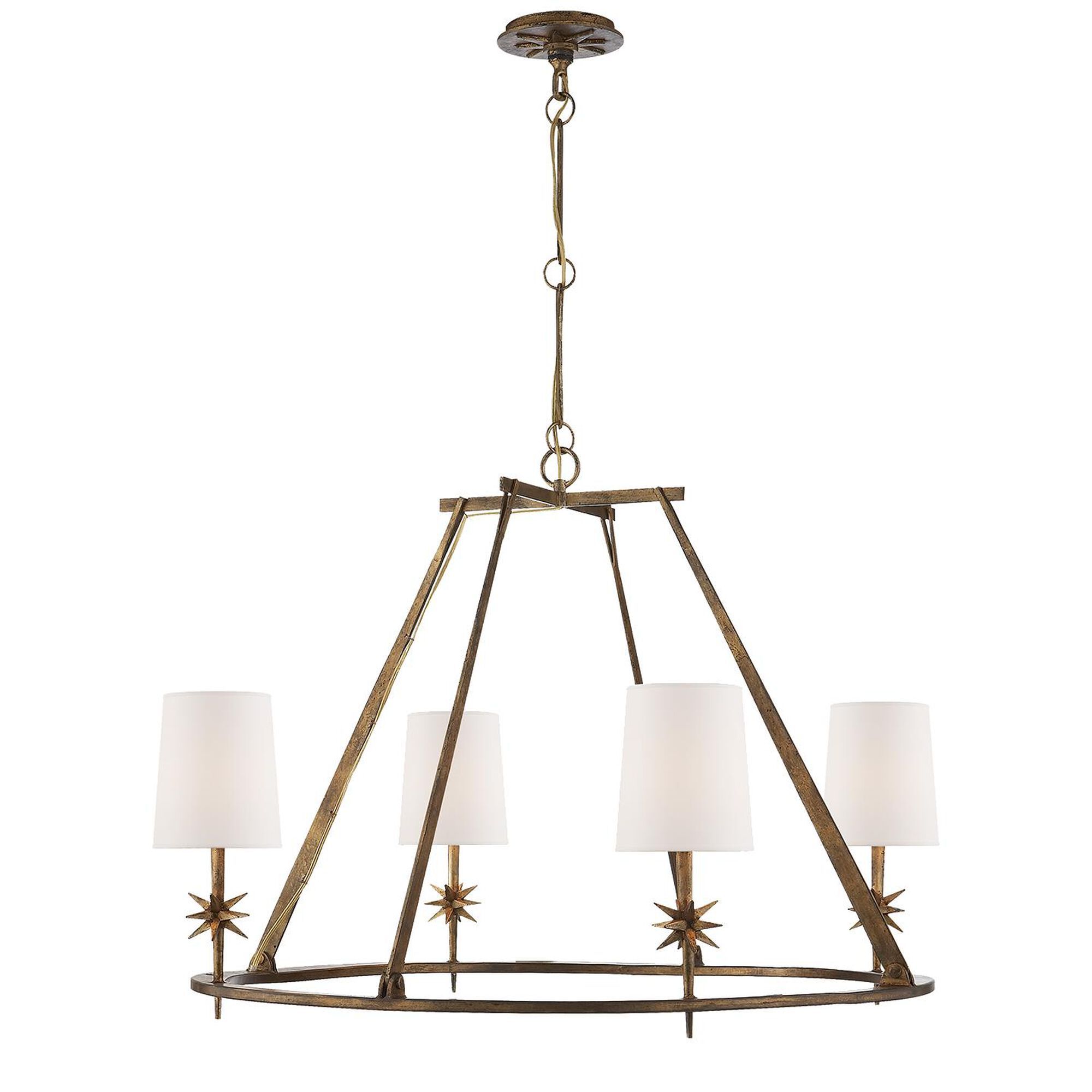 Ian K. Fowler Etoile 35 Inch 4 Light Chandelier by Visual Comfort and Co. | Capitol Lighting 1800lighting.com