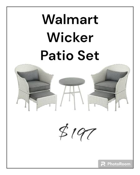 White patio wicker chair set. 

#patioset
#deckset
#deckdecor
#walmarthome

#LTKhome