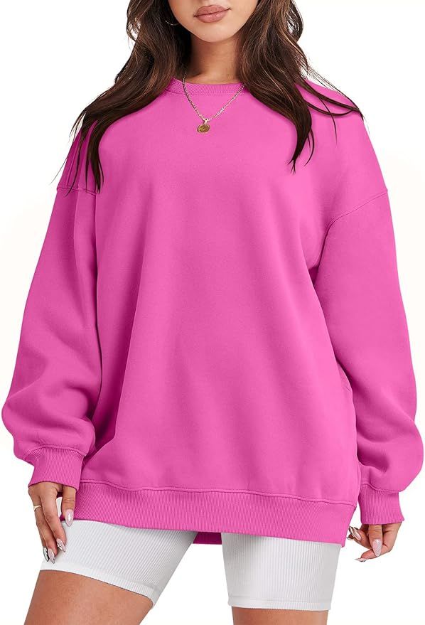 ANRABESS Women Oversized Sweatshirts Hoodies Fleece Crewneck Pullover Sweaters Casual Fall Fashio... | Amazon (US)