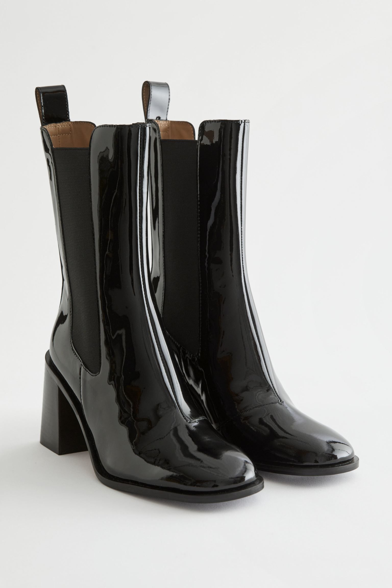 Heeled Leather Chelsea Boots - Black - Ladies | H&M GB | H&M (UK, MY, IN, SG, PH, TW, HK)