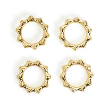 Gold Bamboo Napkin Rings (Set of 4) | Sea Marie Designs