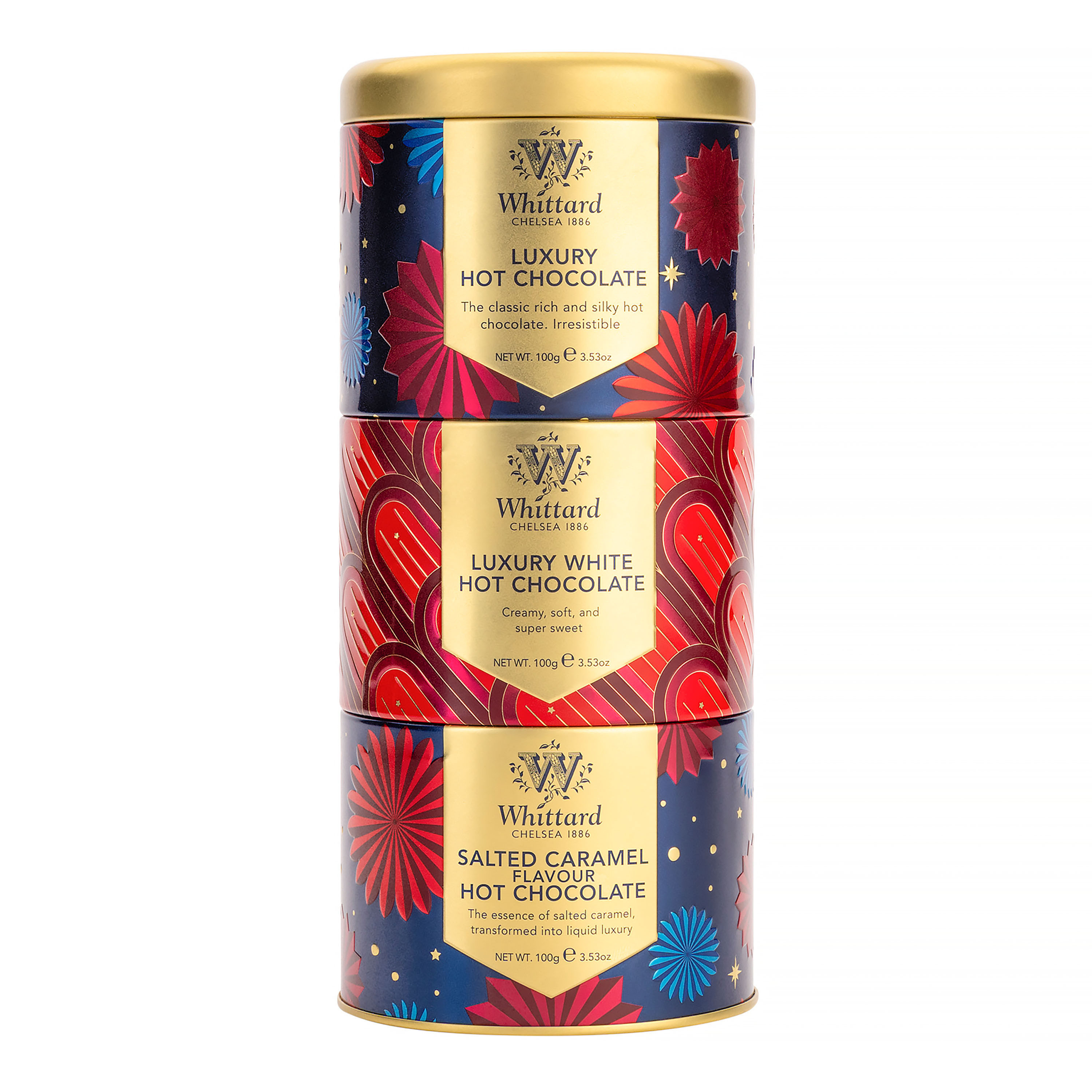 Whittard Assorted Hot Cocoa Mix Stacking Tins 3 Pack | World Market