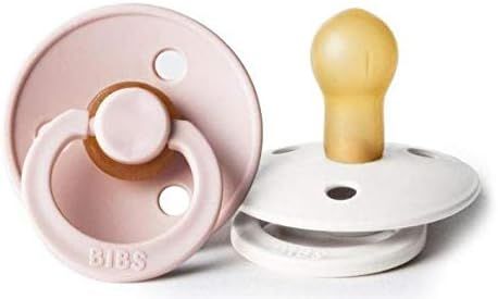 BIBS Baby Pacifier | BPA-Free Natural Rubber | Made in Denmark | Ivory & Blush 2-Pack (18-36 Mont... | Amazon (US)