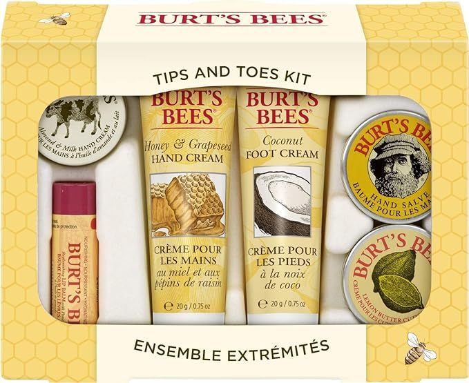 Burt's Bees Gift Set, 6 Products - 2 Hand Cream, Foot Cream, Cuticle Cream, Hand Salve & Lip Balm... | Amazon (US)