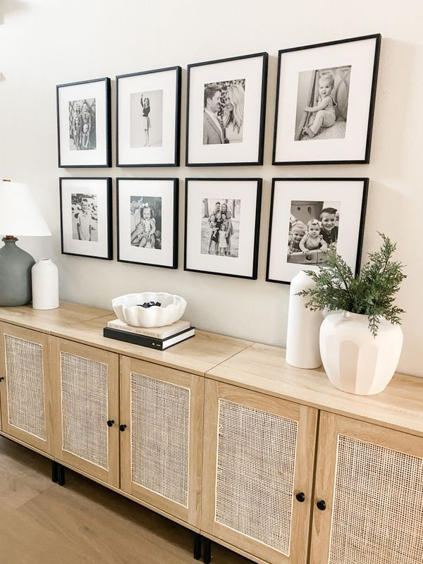 8" x 10" Flat Metal Frame in Satin Black, Single Matted | Frame It Easy