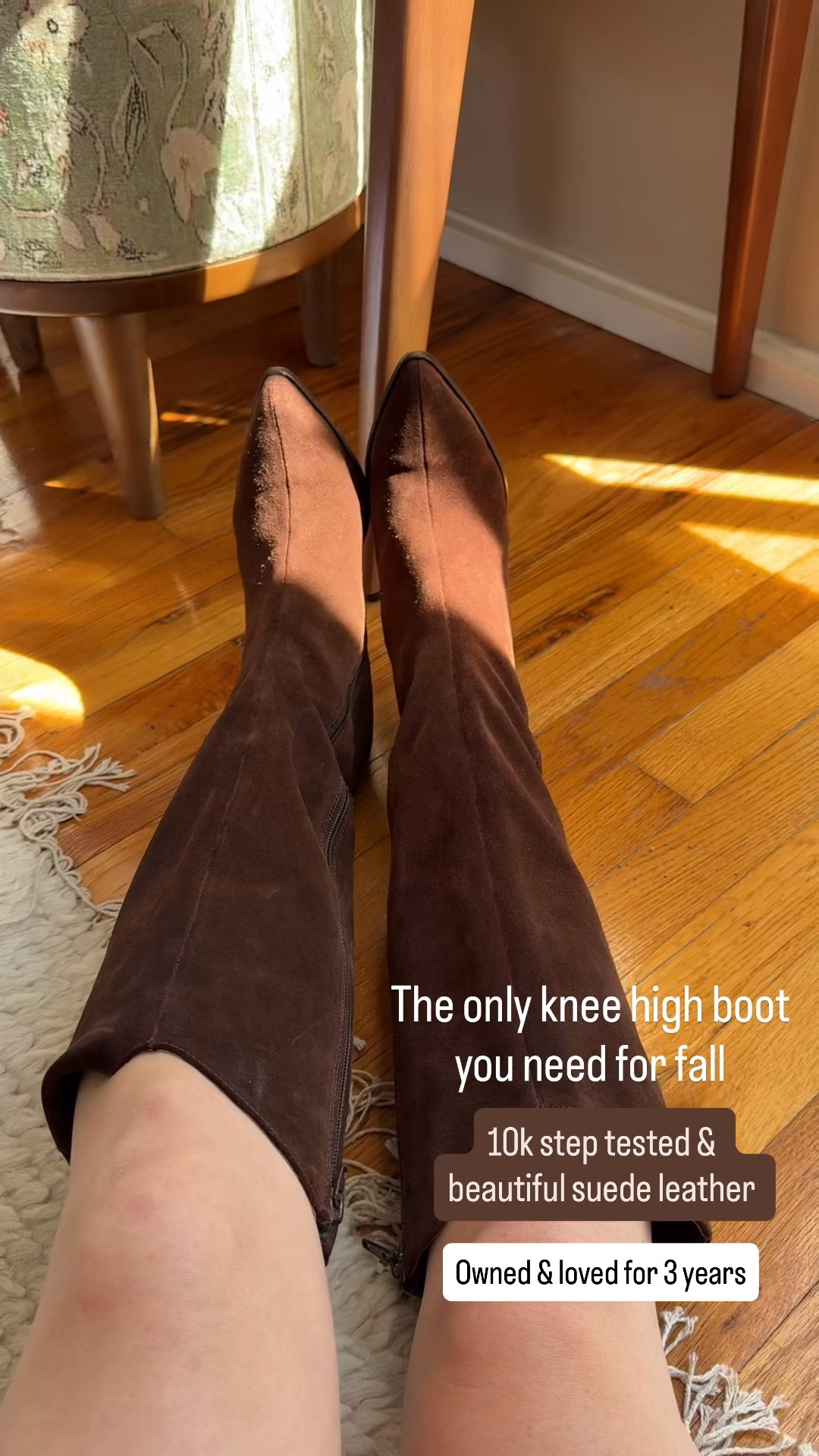Most trusted and tested fall knee high boot, suede leather 10k step tested size up 1/2 for thicker winter socks 
 Fall boots wester inspired

#LTKPetite #LTKSeasonal