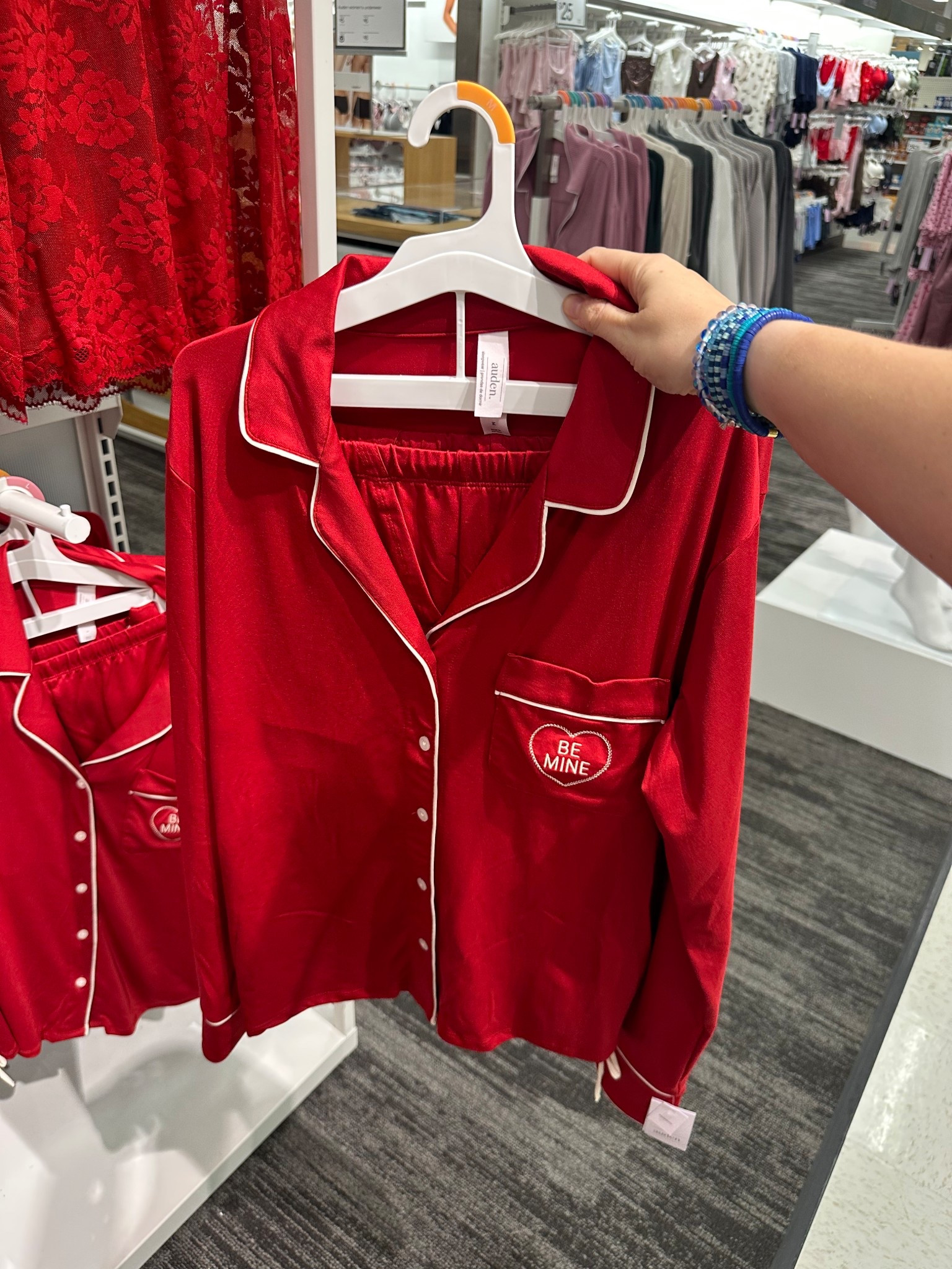 Love these red “be mine” matching set pajamas! It’s a two piece long sleeve with shorts! So cute for Valentine’s Day & only $30! Ranges from sizes XS-4X!

#LTKPlusSize #LTKMidsize #LTKFindsUnder50