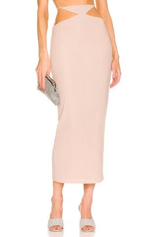h:ours Adara Skirt in Silver from Revolve.com | Revolve Clothing (Global)