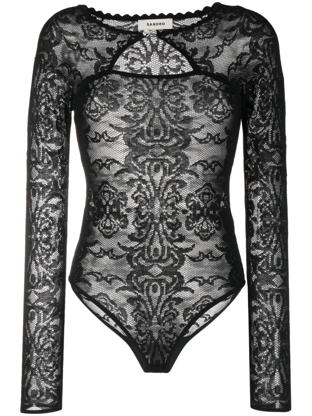 cut-out lace bodysuit | Farfetch Global