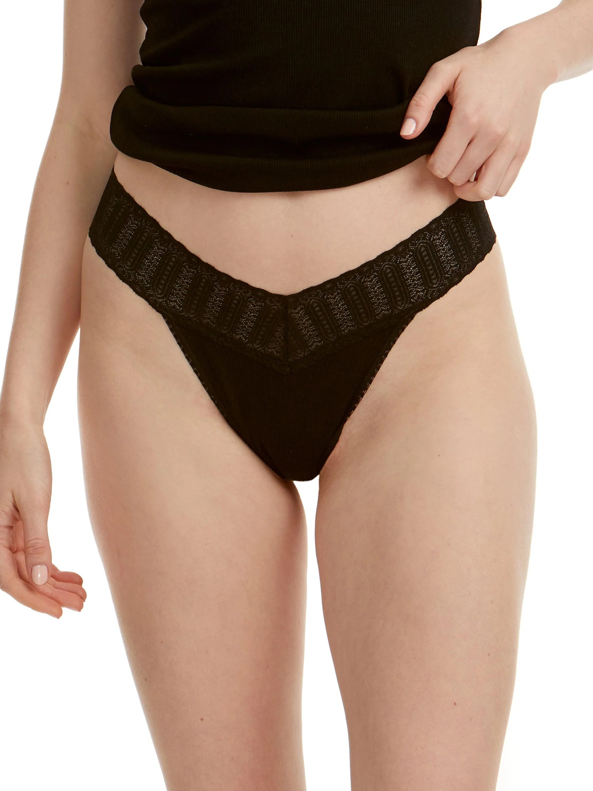 ECO Rx™ Original Rise Thong Black Sale | Hanky Panky