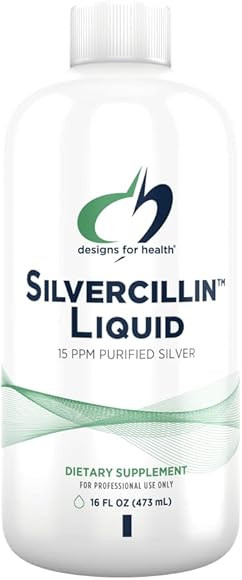 Designs for Health Liquid Silver - Silvercillin Pure Silver with Purified Water, 15ppm Non-Toxic ... | Amazon (US)