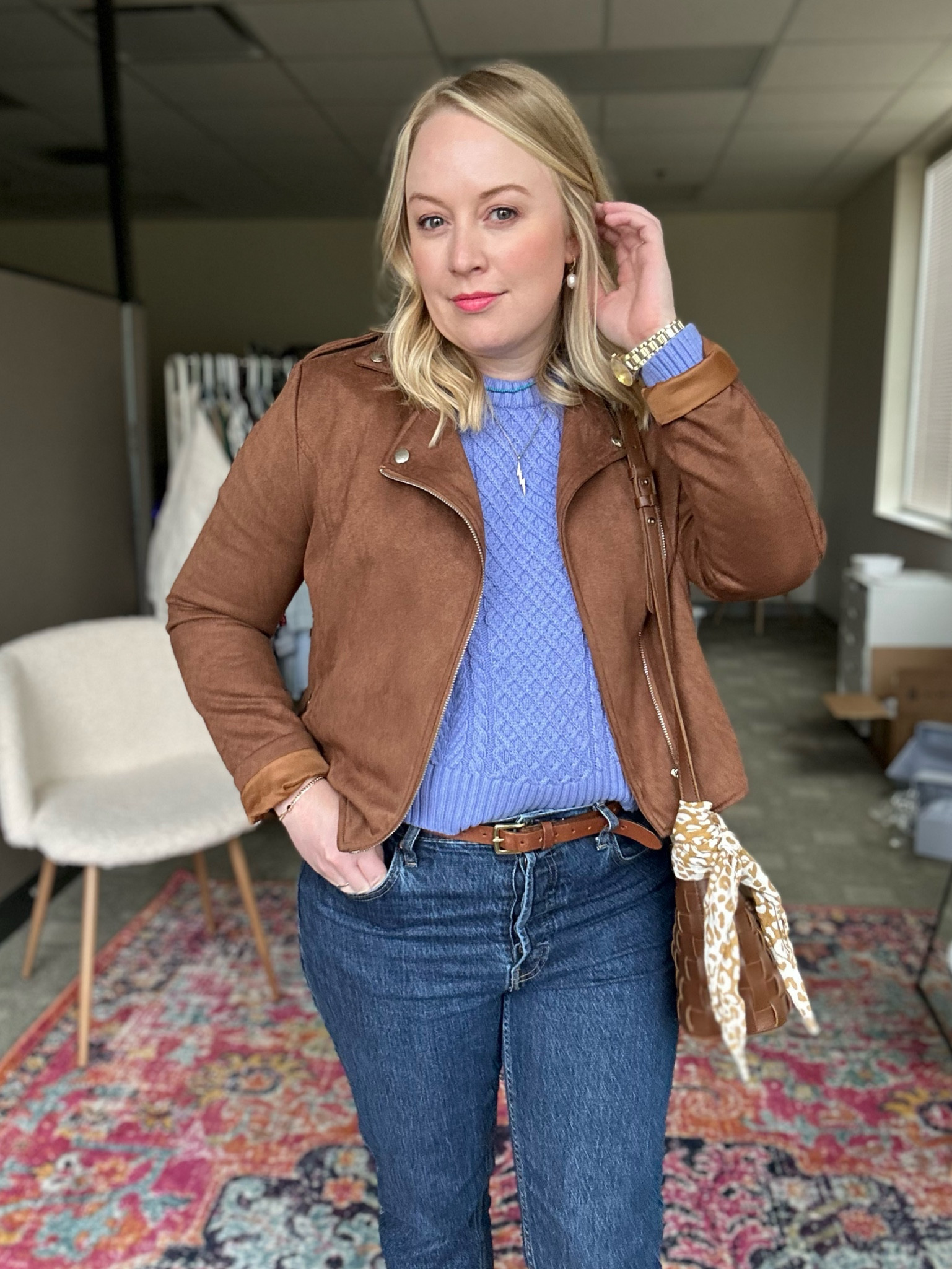 I am crazy about hyacinth. This gorgeous JCrew cable knit it perfect for summers and springs  