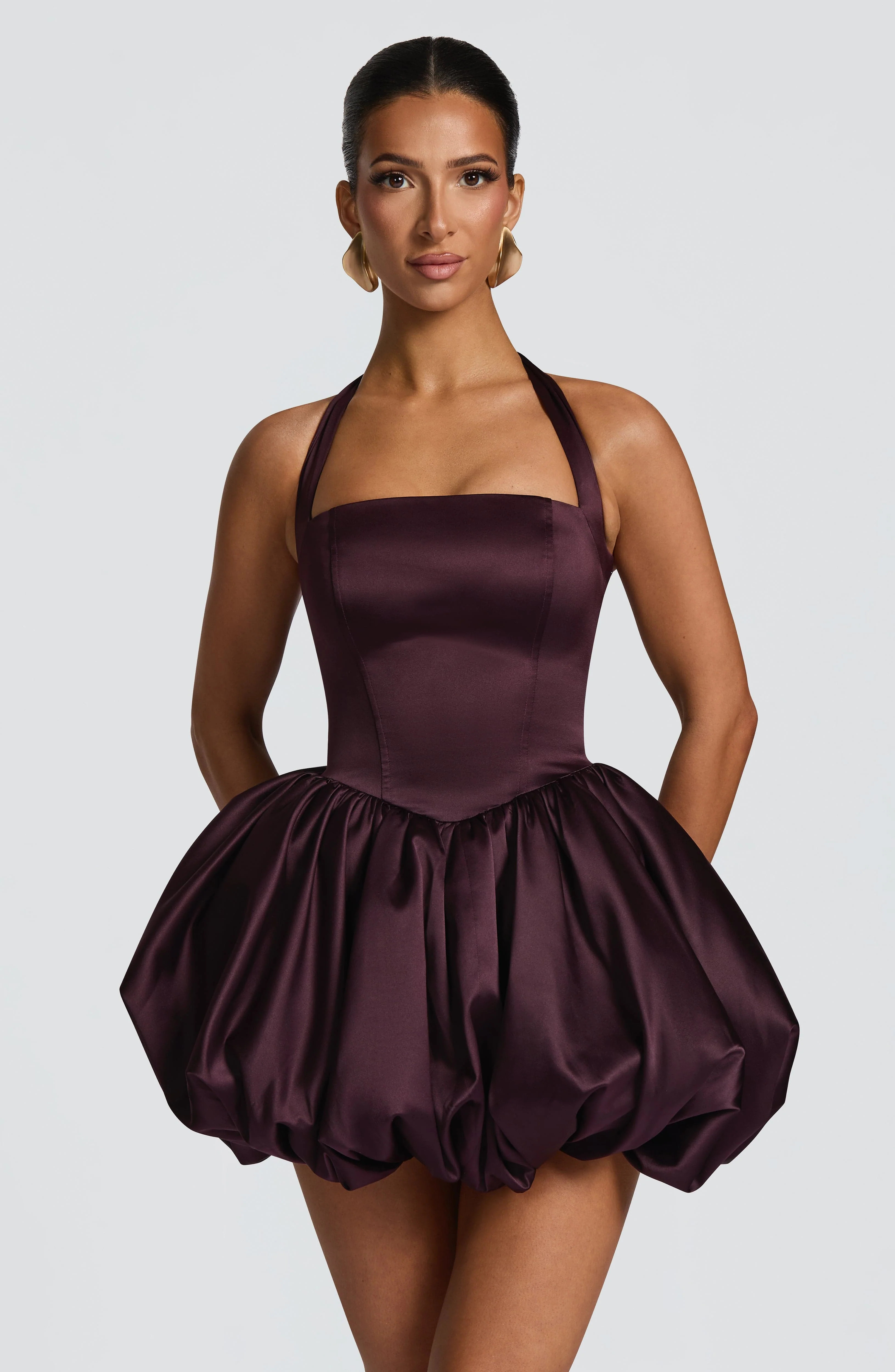 Prudence Mini Dress - Plum | Babyboo (global)
