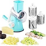 Amazon.com: SEYODA Graters for Kitchen,Cheese Grater Efficient Vegetable Slicer with 3 Interchang... | Amazon (US)