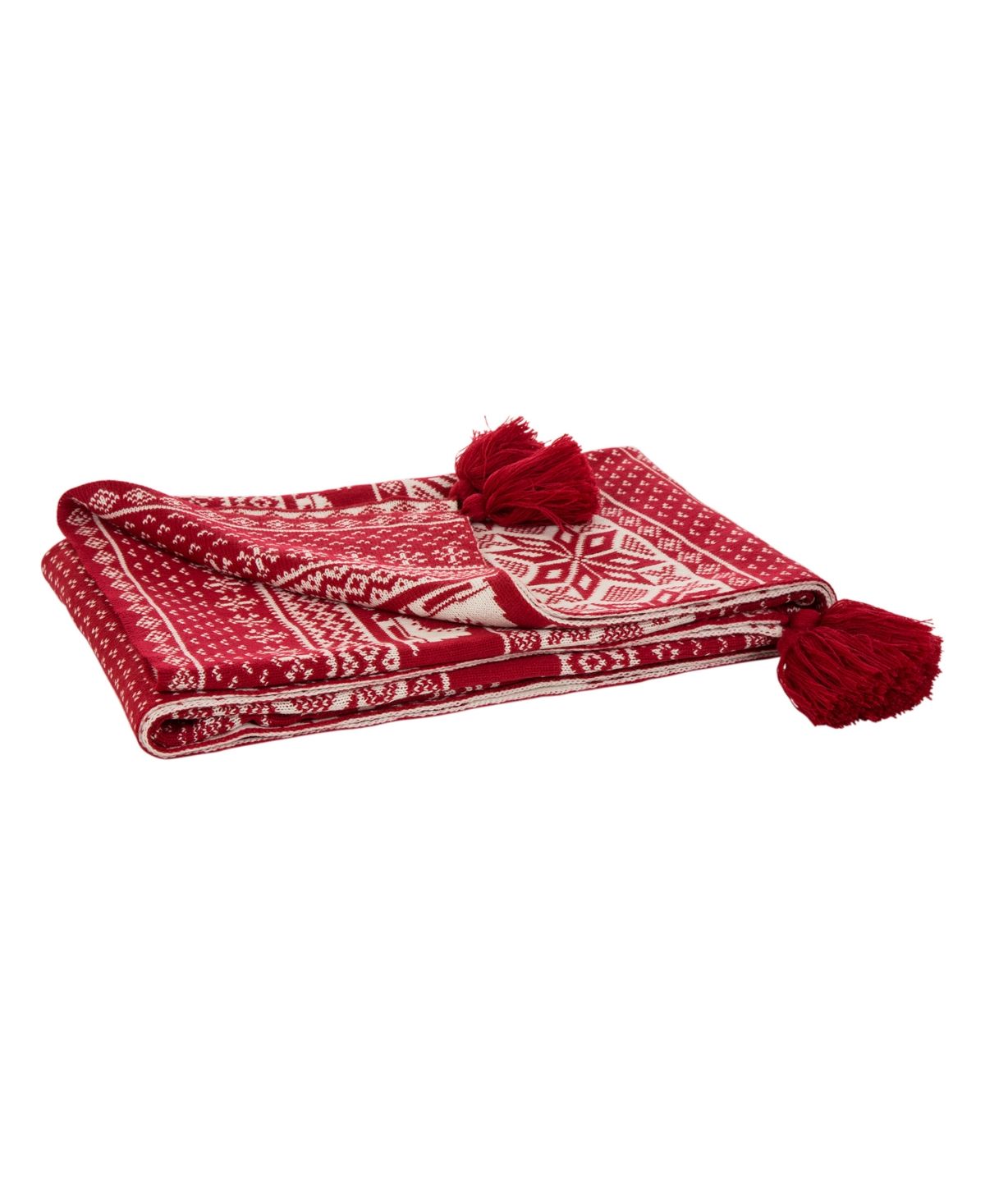 Glitzhome Knitted Throw Blanket with Tassels | Macys (US)