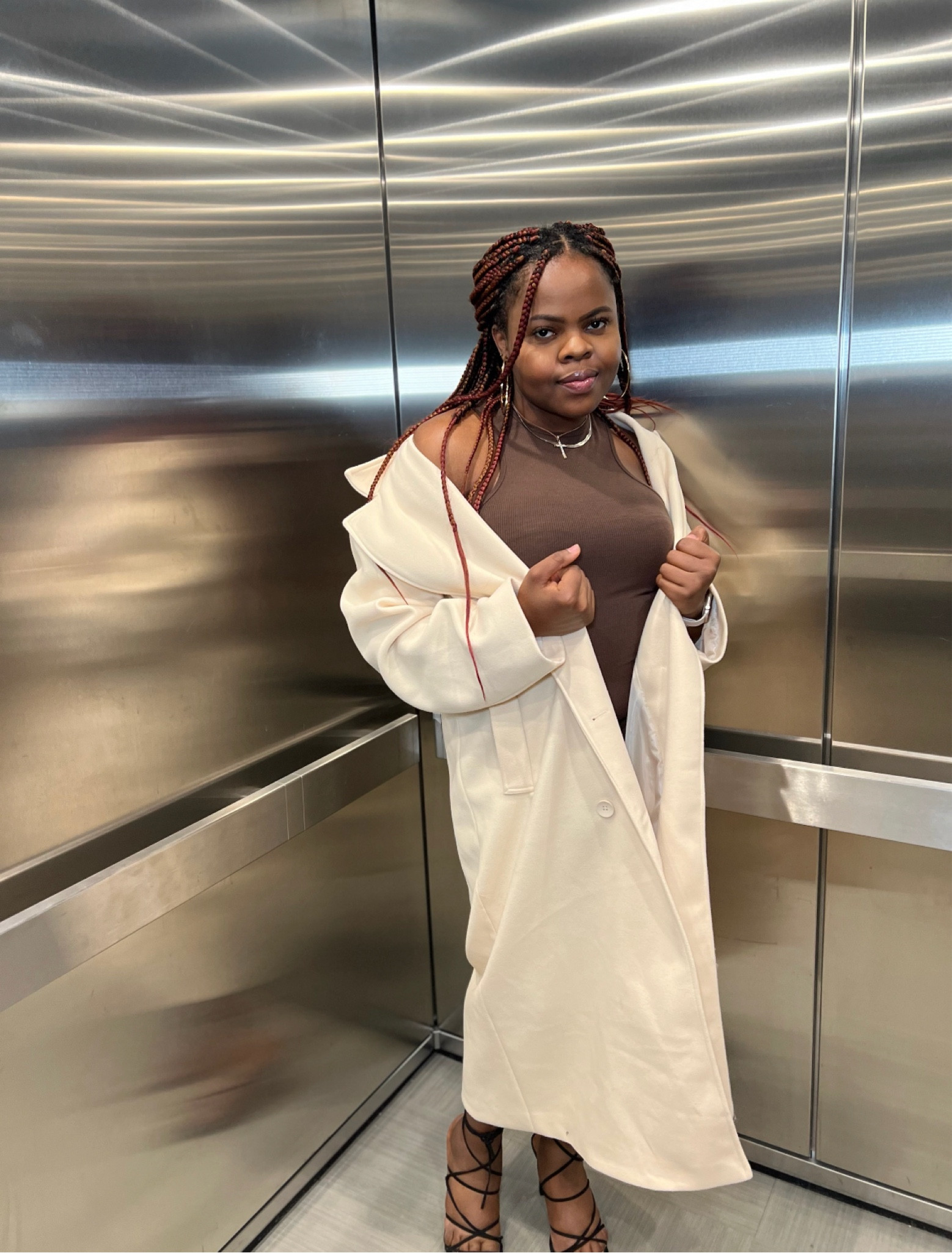 this oatmeal colored trenchcoat is perfect for the fall or winter season. It is very warm and very heavy! It is quite oversize, but it works for any and all basic outfits. It really does give a UK inspired look. I recommend wearing this over any light dress or two piece set.

#LTKU #LTKFind #LTKGiftGuide