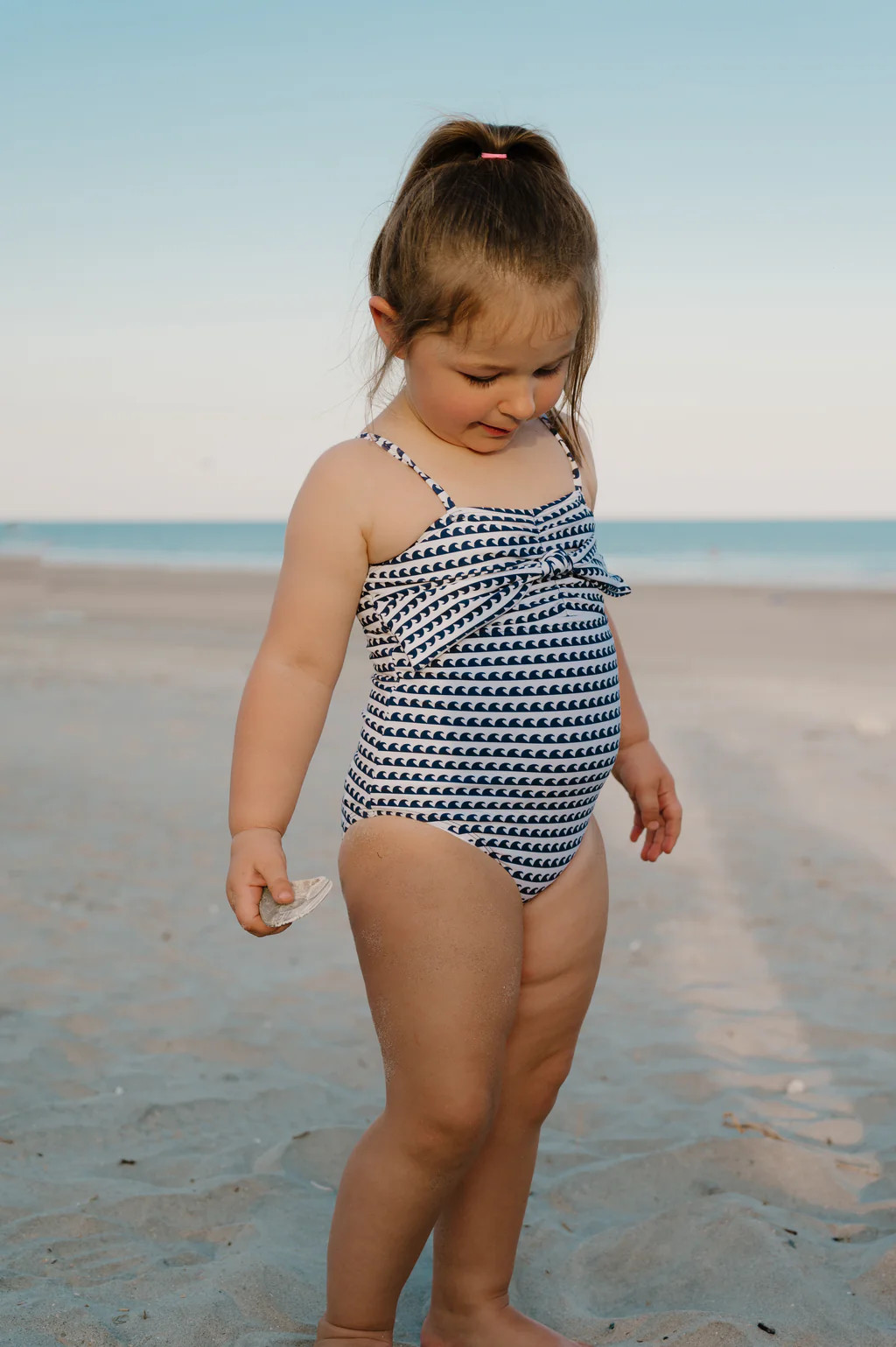 Mini Sweetheart One Piece | Navy Wave | Coral Reef Swim