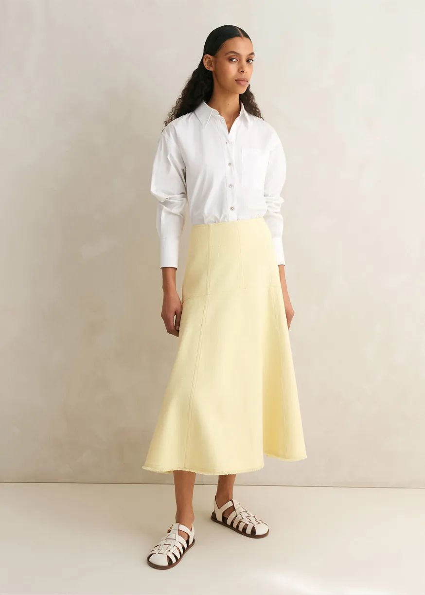 Textured Cotton-Blend Skirt | ME+EM Global (Excluding US)