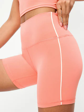 High-Waisted StudioSmooth Biker Shorts -- 6-inch inseam | Old Navy (US)