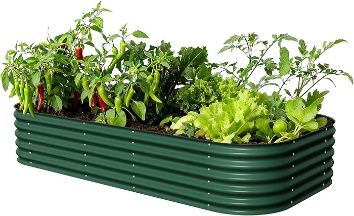 Vego garden Raised Garden Bed Kit, 17" Tall 10 in 1 Jumbo Modular Raised Garden Beds Metal Plante... | Amazon (US)