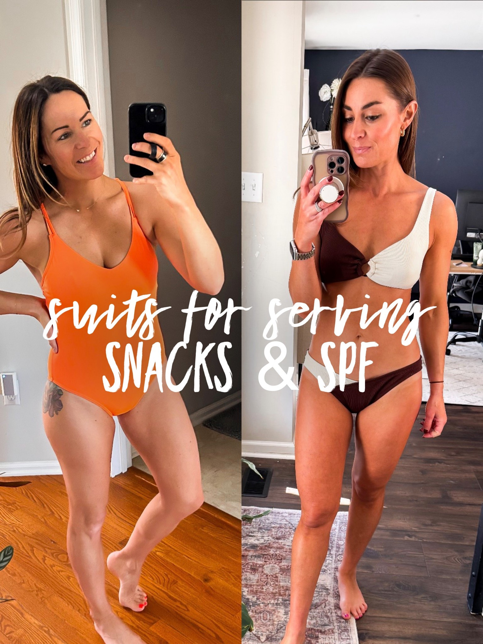 Serving up snacks & SPF all summer, these are the perfect suits to make it happen! ☀️ 

realistic, price points 
adjustable straps
flattering shape
modern colors and patterns

Check, check, and check!

we have prioritized these suits for you and link them up in our profile! 

Shout out to @vivasol_beautylounge for the absolute, perfect spray tans, bring the confidence during this in between season!

#LTKSwim #LTKmomlife #LTKfitnessgoals