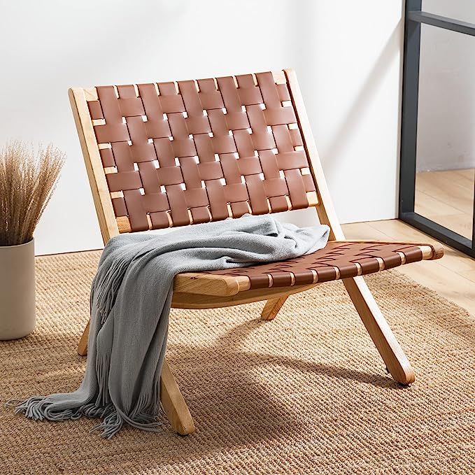 Leather And Wood Chair | Amazon (US)