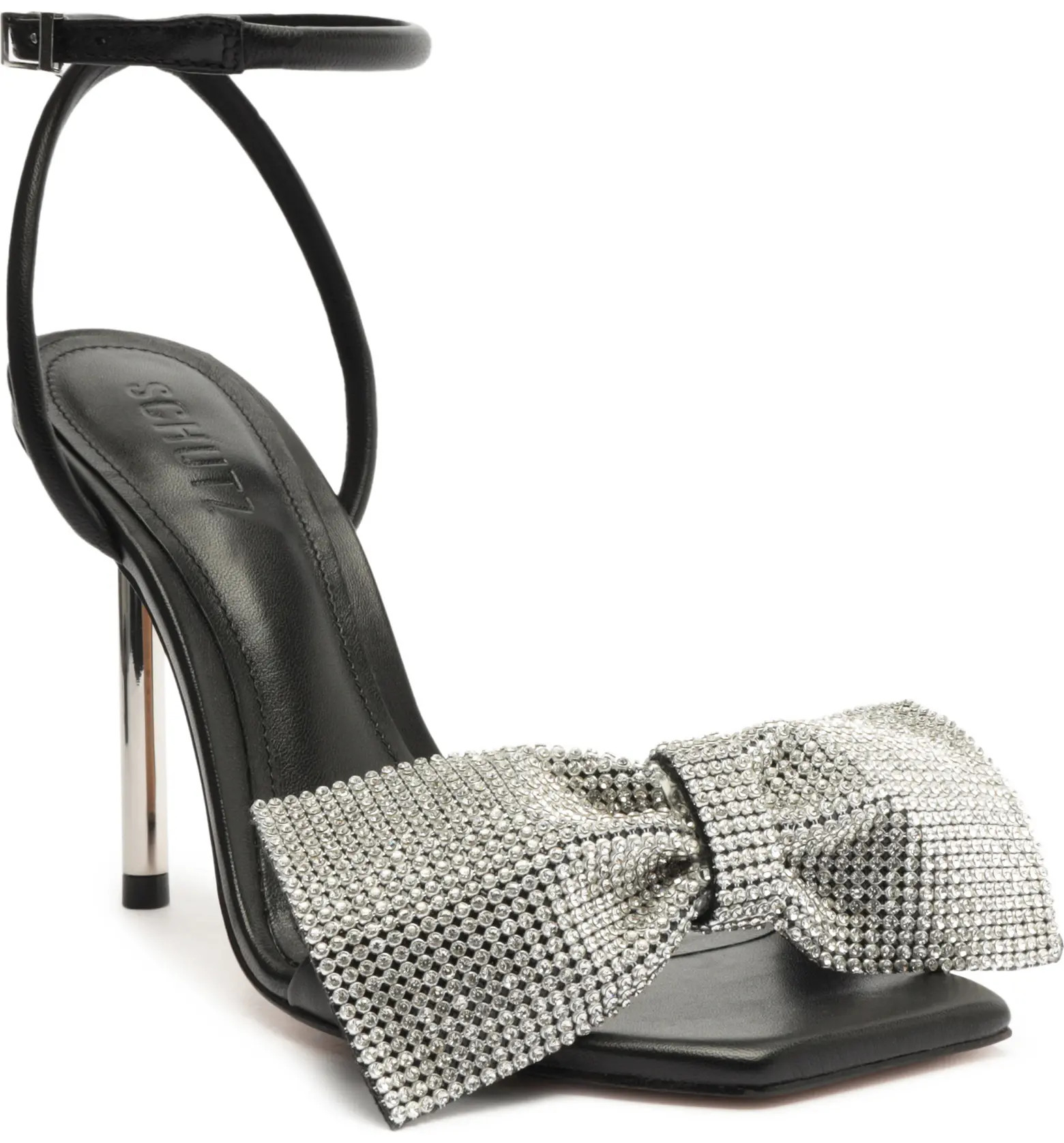 Schutz Mila Rhinestone Bow Stiletto Sandal (Women) | Nordstrom | Nordstrom