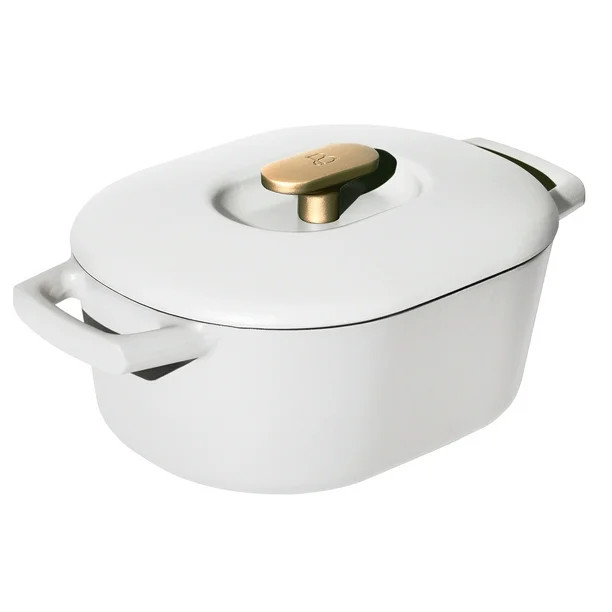 Beautiful 6QT Enamel Dutch Oven, White Icing by Drew Barrymore - Walmart.com | Walmart (US)