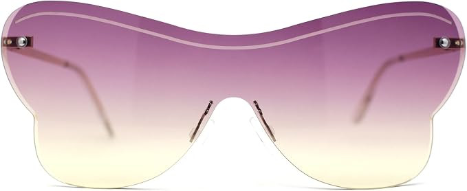 SA106 Womens Shield Oversize Large Butterfly Shape Hippie Sunglasses | Amazon (US)