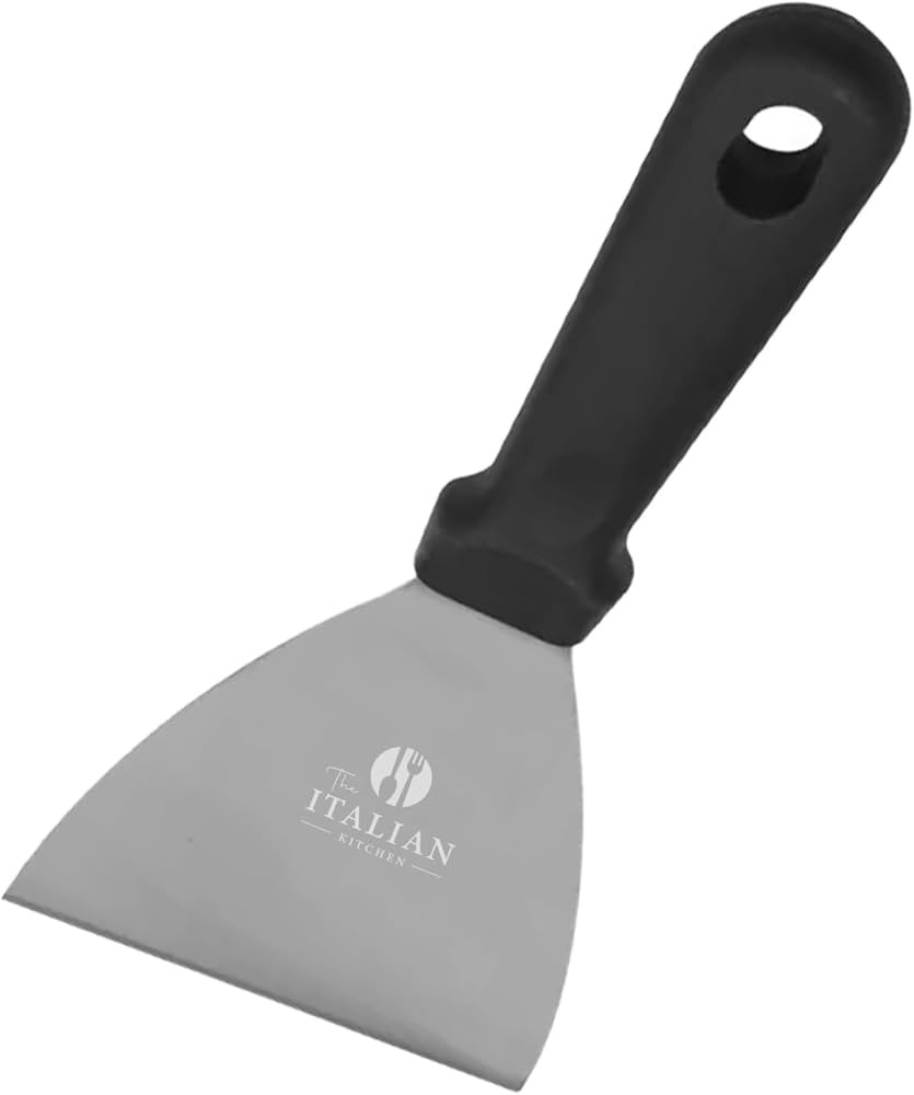 The Italian Kitchen Professional Pizza Dough Scraper, Stainless Steel Triangular Pizza Dough Spat... | Amazon (US)