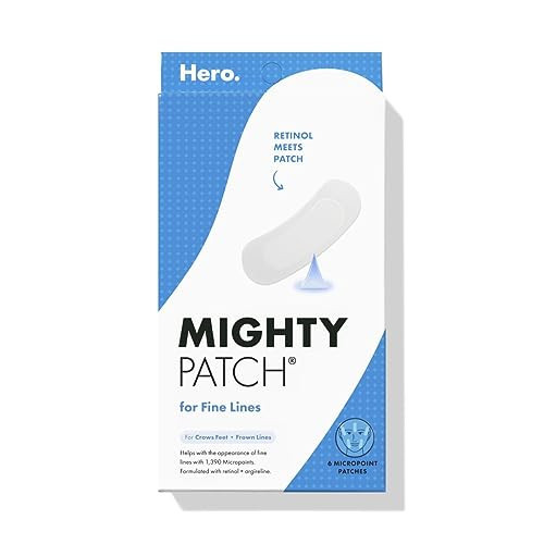 HERO COSMETICS Mighty Patch™ for Fine Lines Patches - Featuring Retinol and 1,390 dissolving Micropoint™ Points to Help Renew the Look of Skin (6 Count) | Amazon (US)