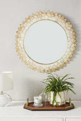 Penny Ombre Capiz Mirror | Anthropologie (US)
